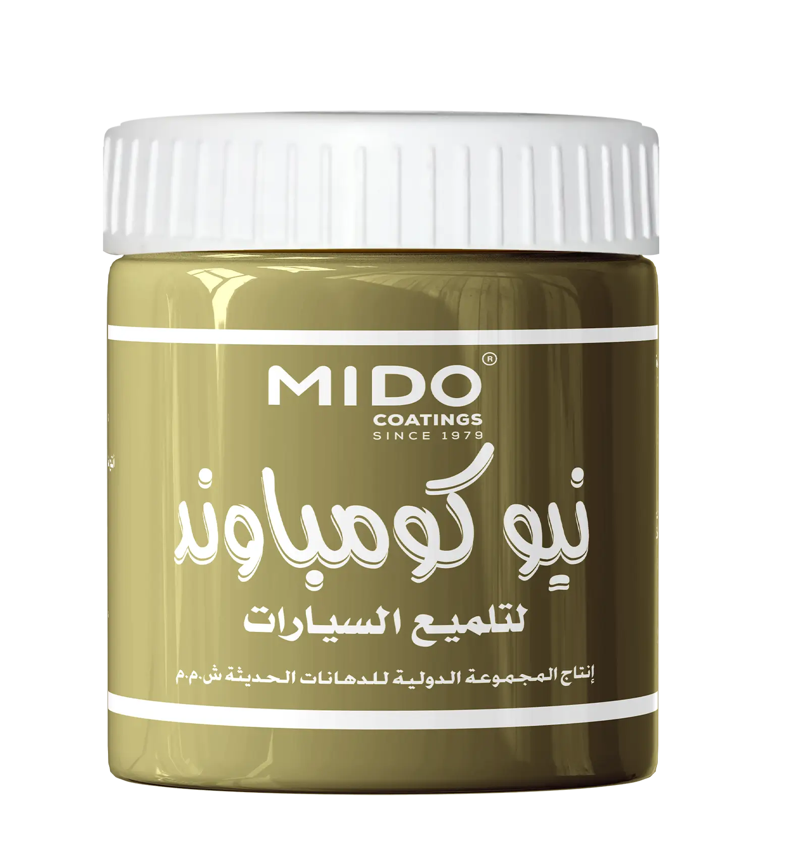 MIDO New Compound container for car polishing, in golden color packaging, ideal for restoring automotive shine